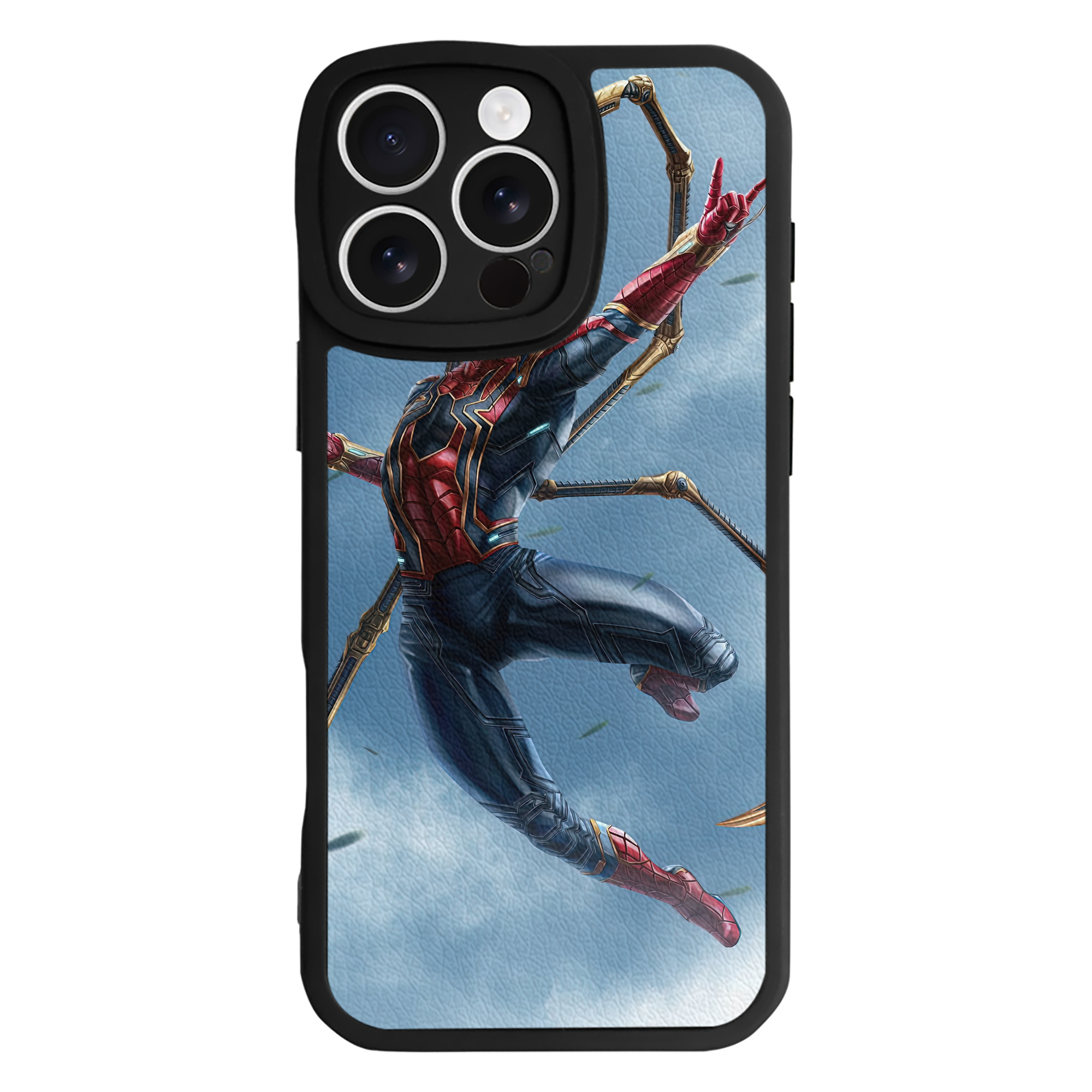 （画像用） Spider Man スパイダーマン 【iPhone 16シリーズ対応】シリコンスマホケース（レザー調） 材質：シリコン
